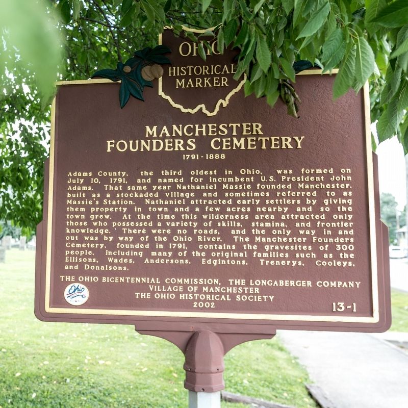 Manchester Founders Cemetery side or marker image. Click for full size.