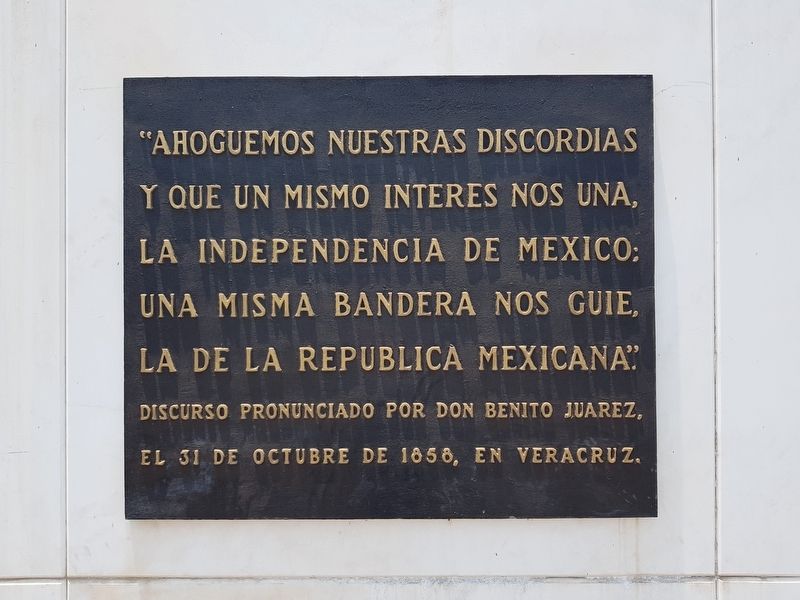 The Hemicycle to Juárez Marker. Click for full size. The Hemicycle to Juárez Marker image. Click for full size.
