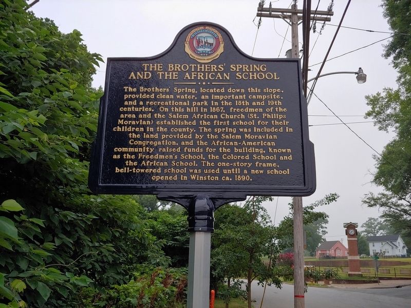 The Brothers' Spring and The African School Marker image. Click for full size.