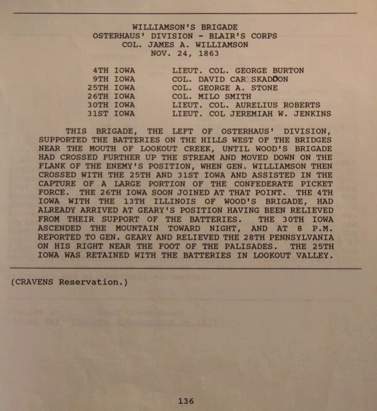 Williamson's Brigade Marker. Click for full size. Williamson's Brigade Marker image. Click for full size.