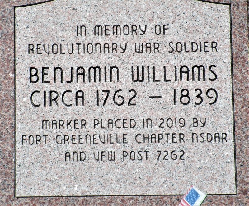 Benjamin Williams Marker image. Click for full size.