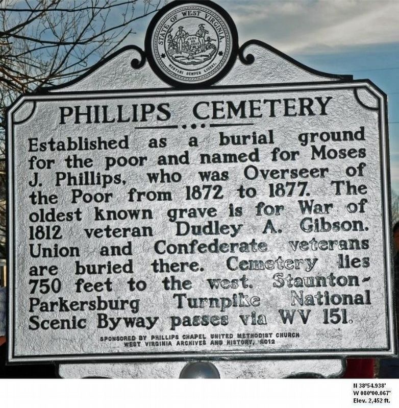 Phillips Cemetery Marker image. Click for full size.