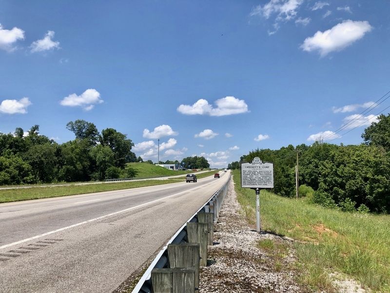 View of marker looking north towards Livingston. image. Click for full size.