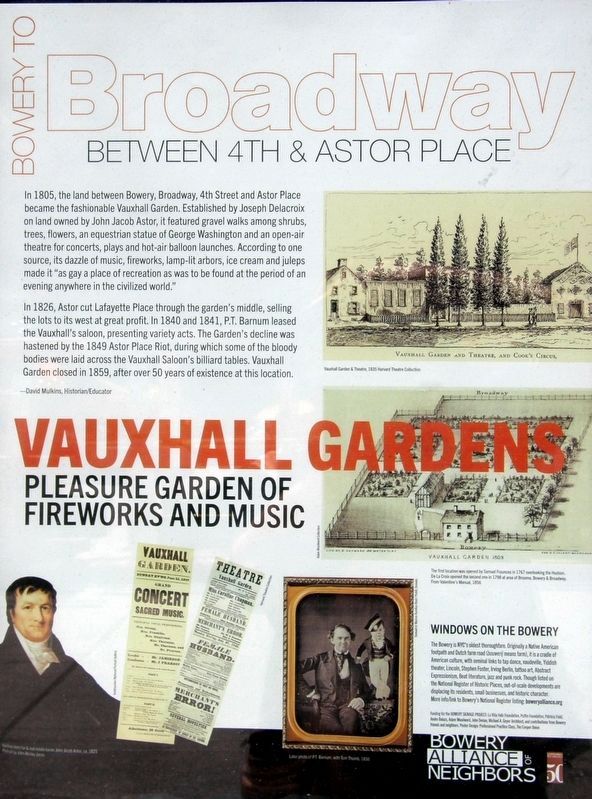 Vauxhall Gardens Marker image. Click for full size.