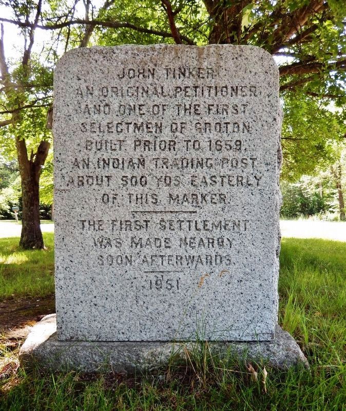 John Tinker Marker (<i>north side</i>) image. Click for full size.