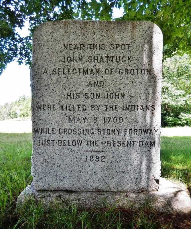 John Shattuck Marker (<i>south side</i>) image. Click for full size.