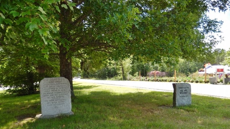 John Tinker Marker (<i>wide view • north side • Main Street in background</i>) image. Click for full size.
