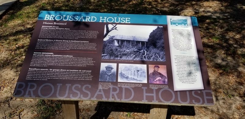 Broussard House Marker image. Click for full size.