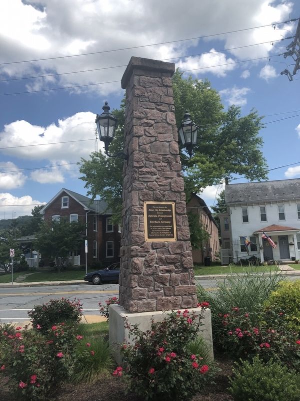 This site honors the Sister City Relationship between Ephrata, Pennsylvania and Eberbach, Germany Marker image. Click for full size.