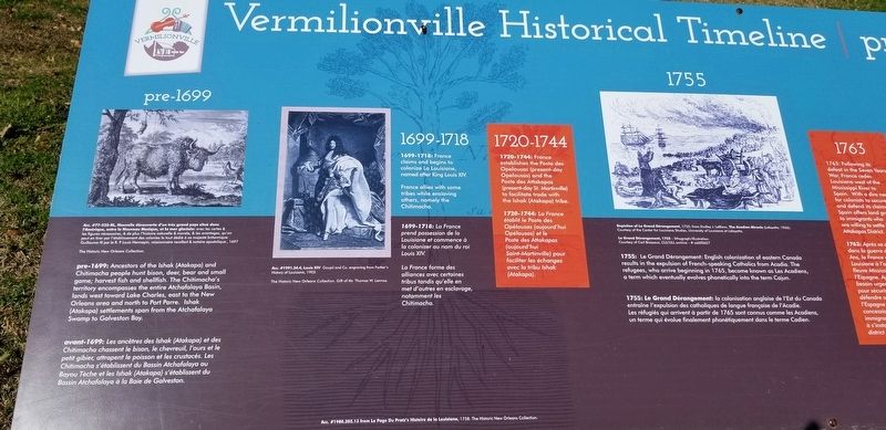 Vermilionville Historical Timeline Marker image, Touch for more information