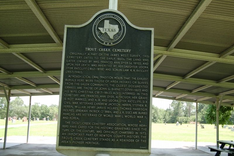 Trout Creek Cemetery Marker image. Click for full size.