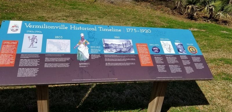 Vermilionville Historical Timeline Marker image. Click for full size.
