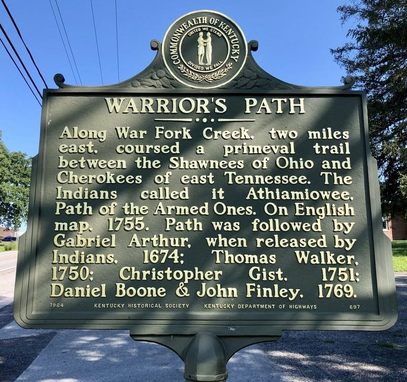Warrior's Path Marker image. Click for full size.