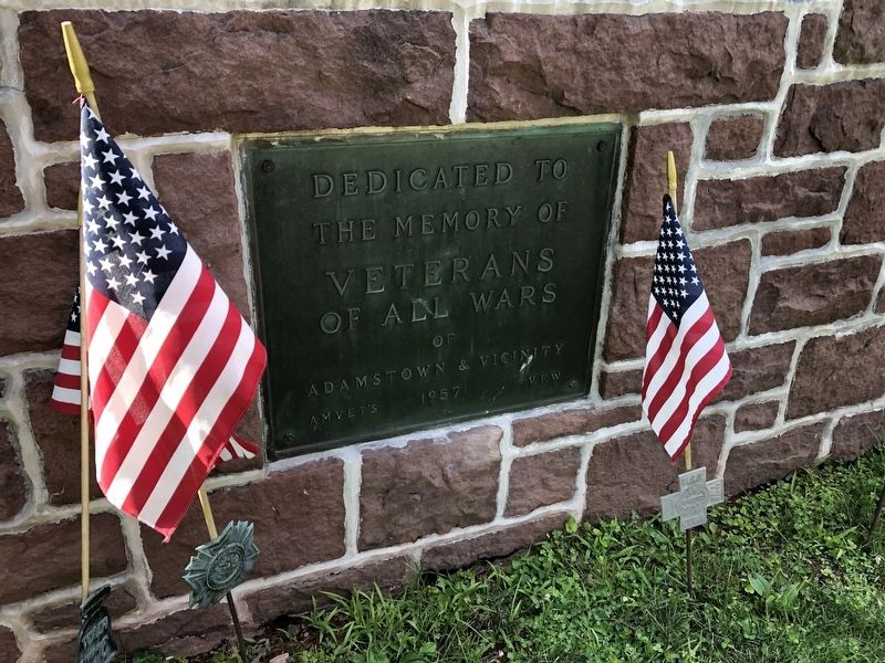 Adamstown & Vicinity Veterans Memorial image. Click for full size.