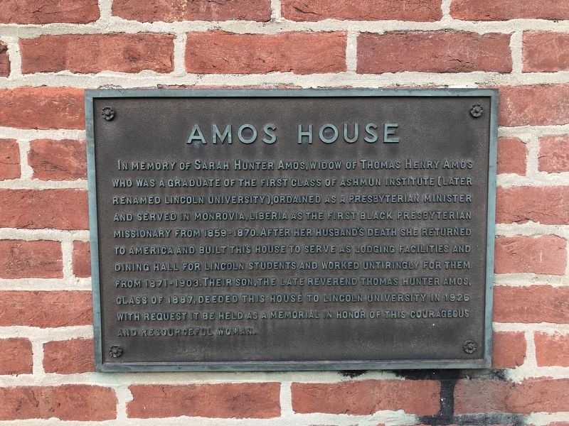 Amos House Marker image. Click for full size.