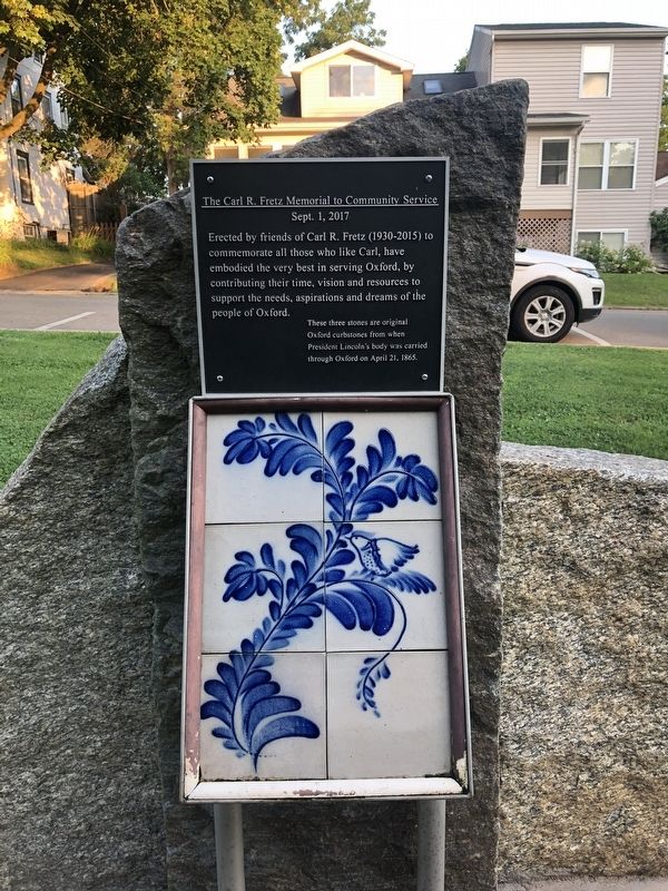 The Carl R. Fretz Memorial to Community Service Marker image. Click for full size.