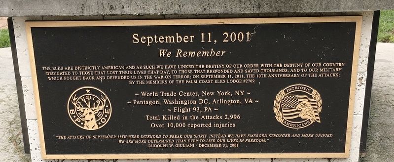 September 11, 2001l Marker image. Click for full size.