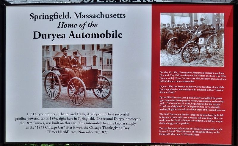 Home of the Duryea Automobile Marker image. Click for full size.