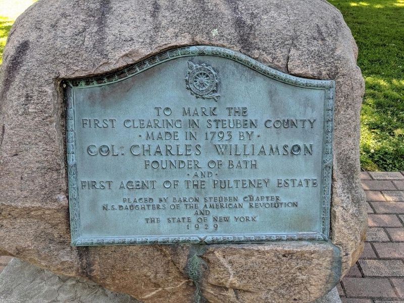 To Mark the First Clearing in Steuben County Marker image. Click for full size.