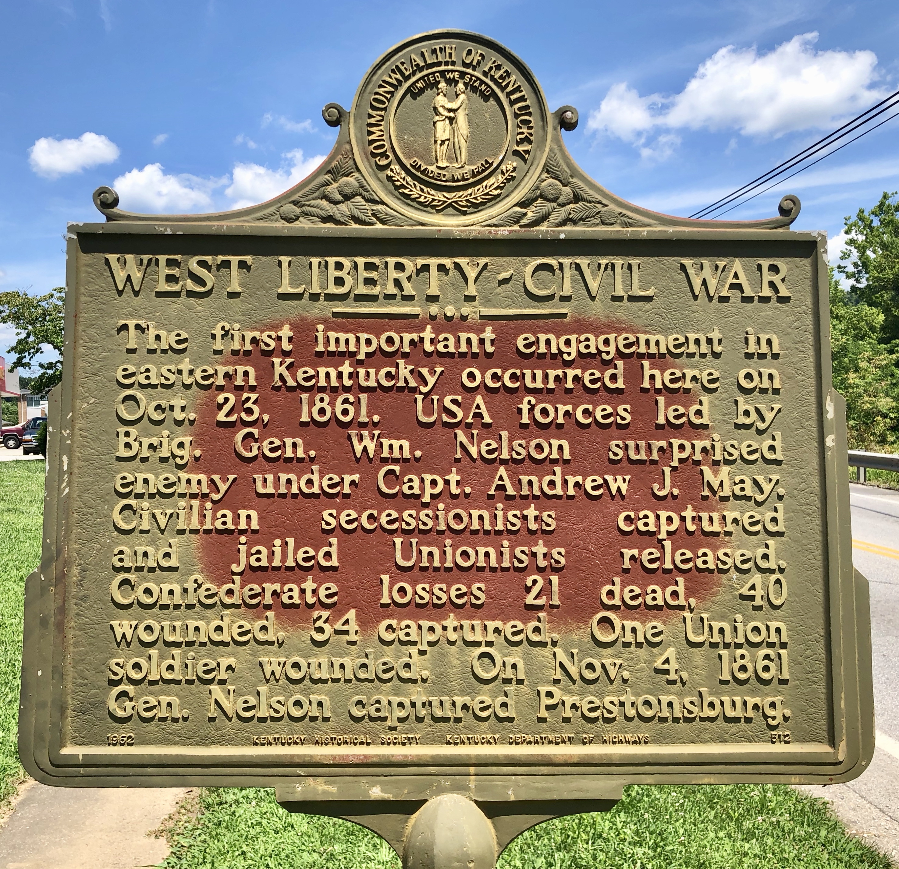 West Liberty~Civil War Marker