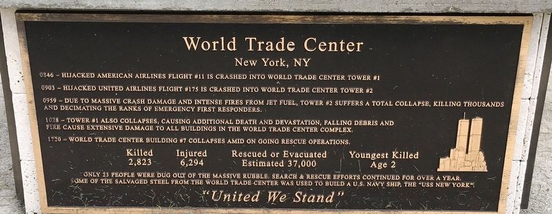 World Trade Center Marker image. Click for full size.