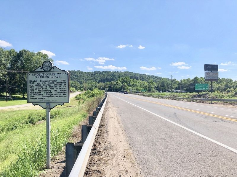 View of marker looking south on US-52 towards the KY-37 highway intersection. image. Click for full size.