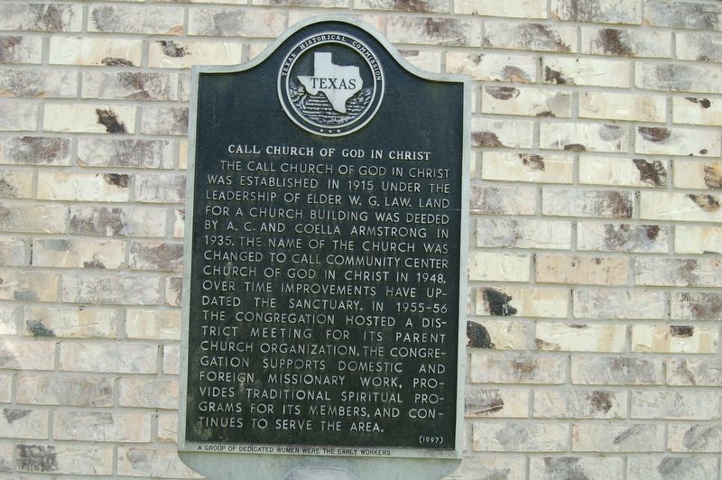 Call Church of God in Christ Marker image. Click for full size.