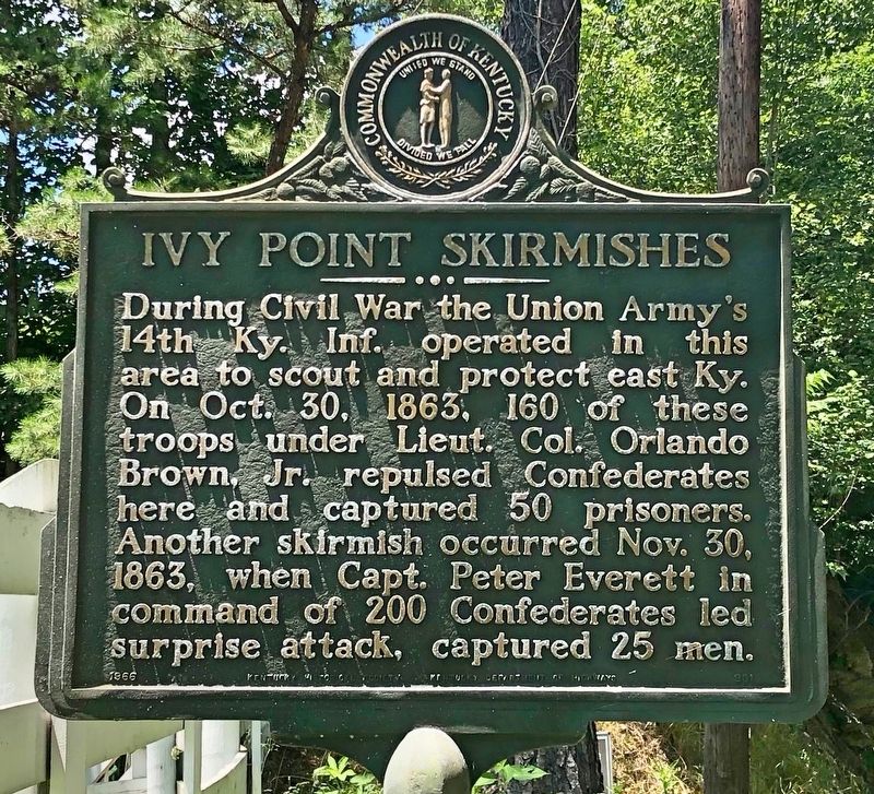 Ivy Point Skirmishes Marker image. Click for full size.