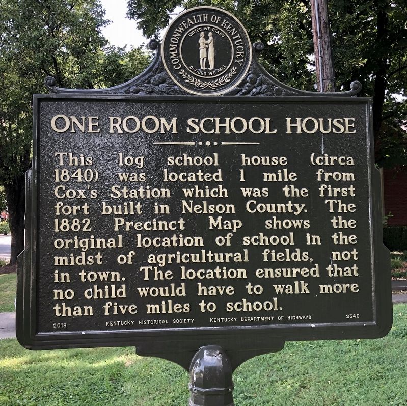 One Room School House Marker image. Click for full size.