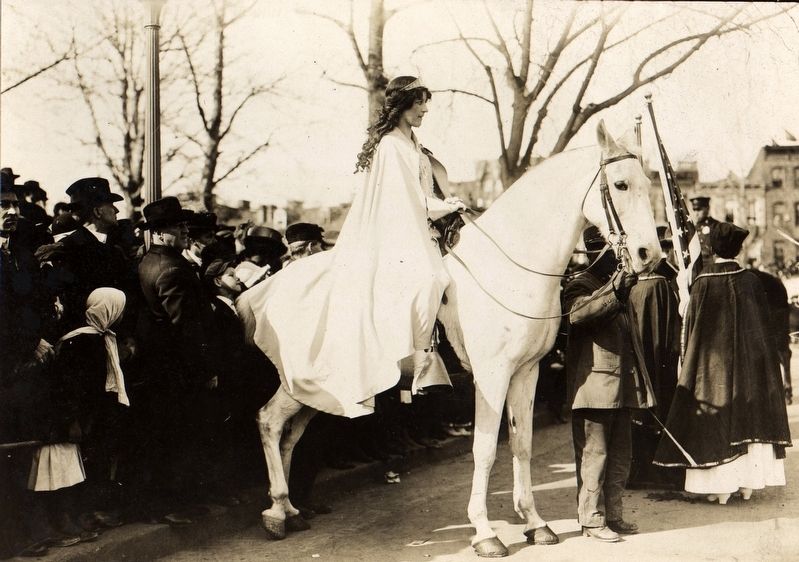 <i>Inez Milholland Boissevain....at the National American Woman Suffrage Association parade</i> image. Click for full size.