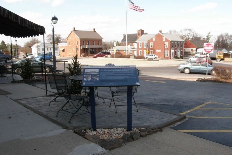 The Beginning of the Lincoln Highway Marker site image. Click for full size.
