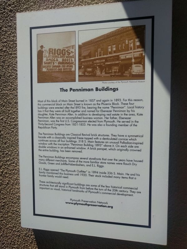 The Penniman Buildings Marker image. Click for full size.