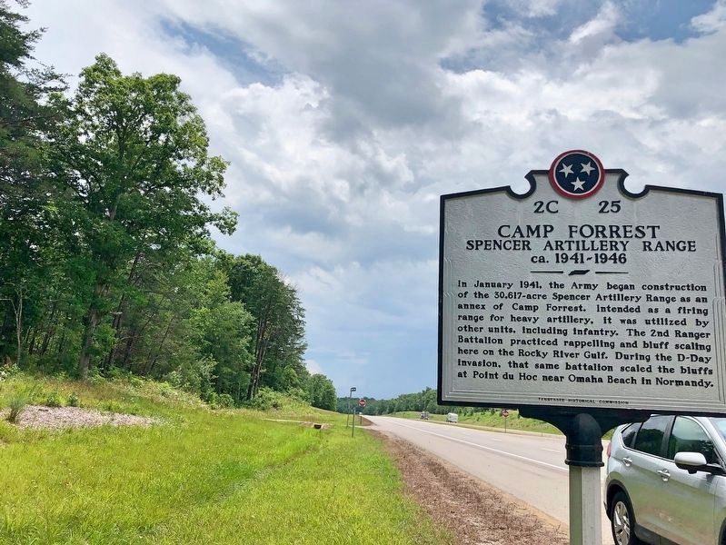Looking south on KY-111 at the nearby Trail of Tears Road. image. Click for full size.