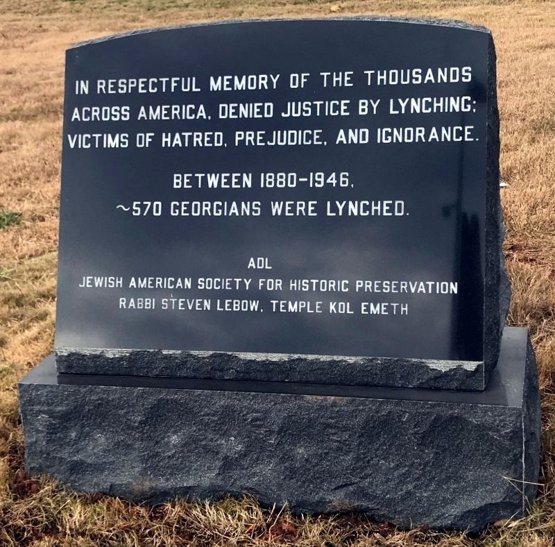 Georgia Anti-lynching Memorial image. Click for full size.
