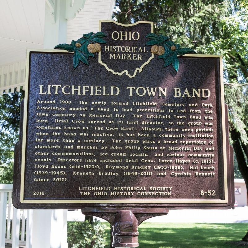 Litchfield Town Band Marker image. Click for full size.