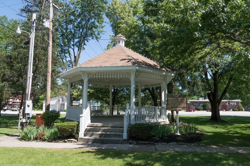 Litchfield Town Band Marker and Bandstand image. Click for full size.