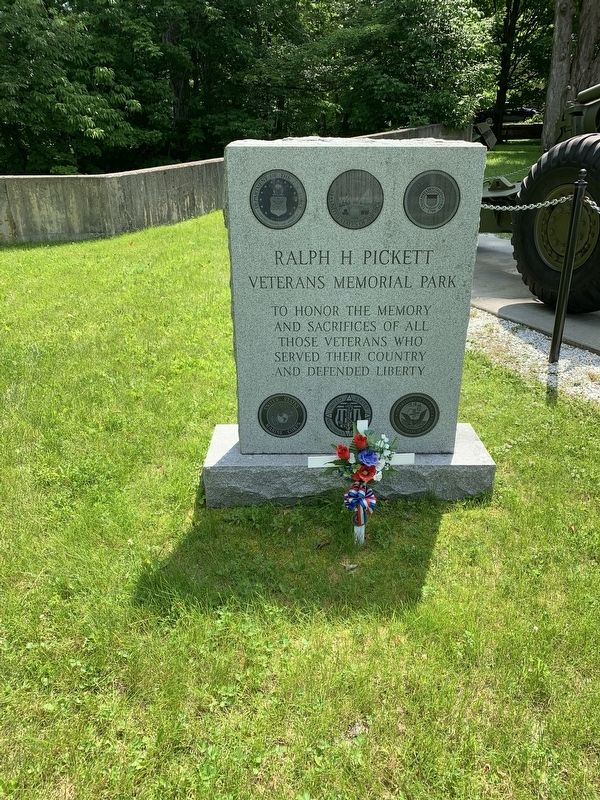 Ralph H. Pickett Veterans Memorial Park Marker. Click for full size. Ralph H. Pickett Veterans Memorial Park Marker image. Click for full size.