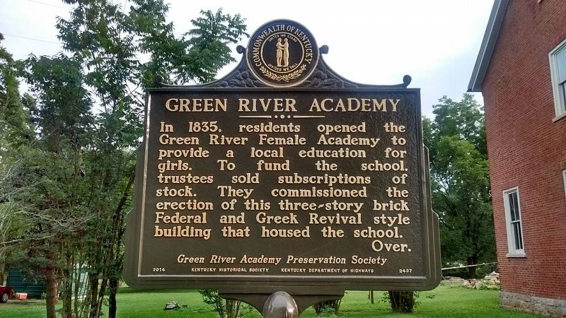 Green River Academy Marker (Side 1) image. Click for full size.