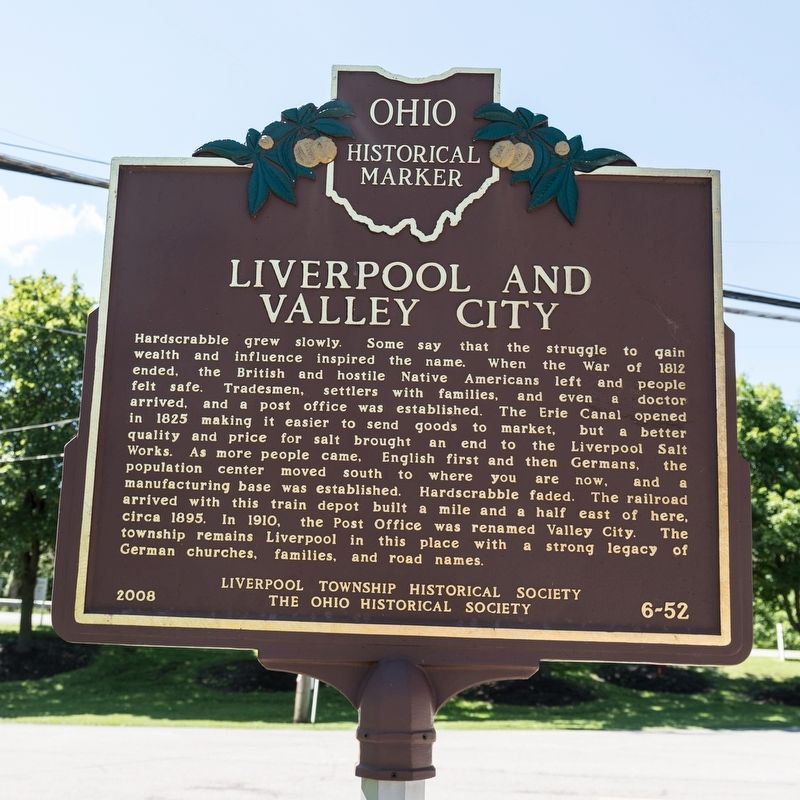 Liverpool and Valley City side of marker image. Click for full size.