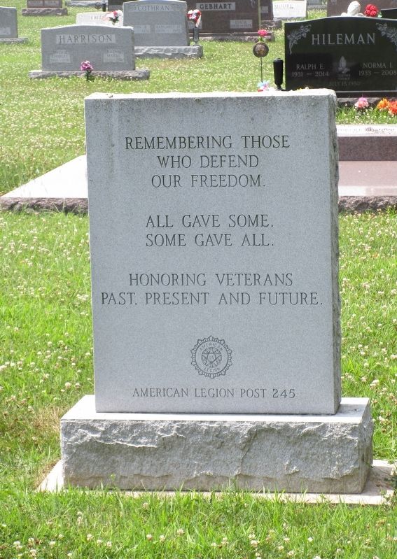 Greenmound Veterans Monument #3 Marker. Click for full size. Greenmound Veterans Monument #3 Marker image. Click for full size.
