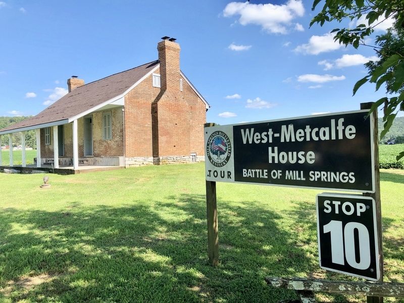 The West-Metcalfe House is on Stop #10 of the Mill Springs Battlefield Tour. image. Click for full size.