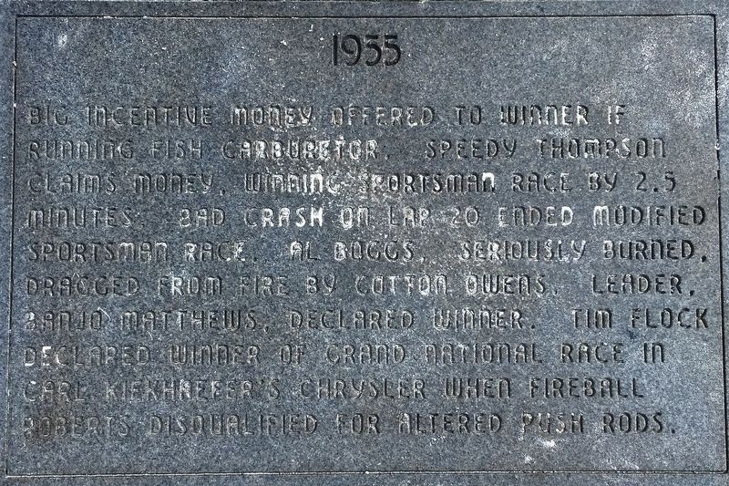 Racing on the Beach 1955 Marker. Click for full size. Racing on the Beach 1955 Marker image. Click for full size.