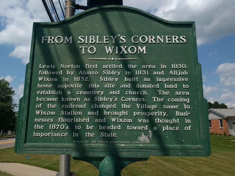 From Sibley's Corners to Wixom Marker image. Click for full size.