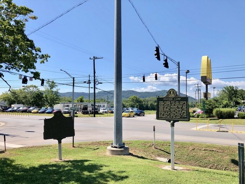 View of marker at intersection of KY-52 and Shady Lane. image. Click for full size.