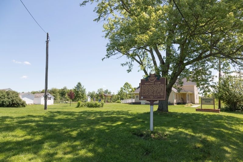 Heritage Farm and Marker. Click for full size. Heritage Farm and Marker image. Click for full size.