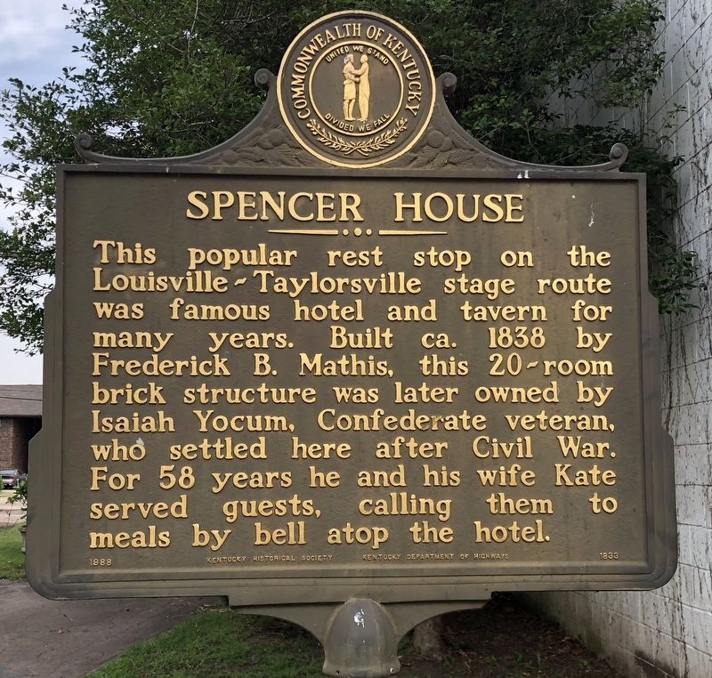Spencer House Marker image. Click for full size.