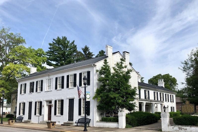 The Spencer House & Marker (now a funeral home). image. Click for full size.