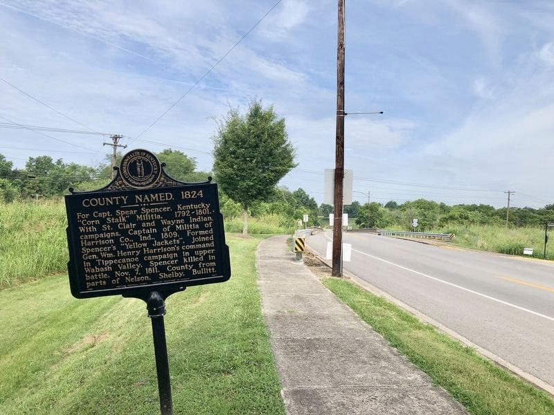 View of marker on western end of town. image. Click for full size.