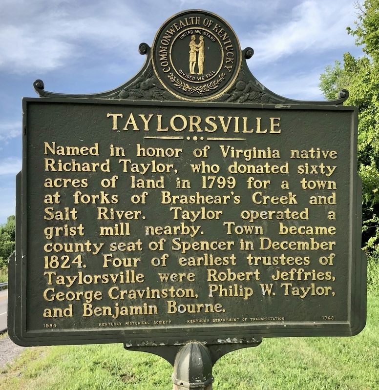 Taylorsville Marker image. Click for full size.