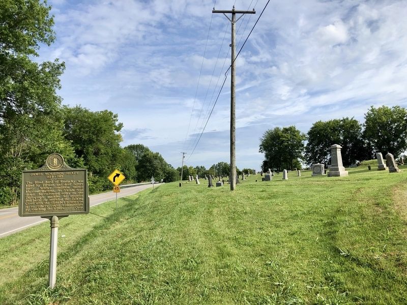 Looking north on Elk Creek Road and the cemetery. image. Click for full size.